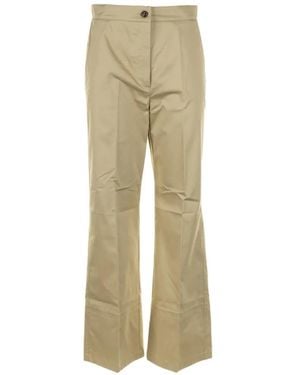 Marella Wide-Leg Trousers - Natural