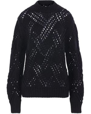 Jil Sander Geometric Pattern Jumper - Black