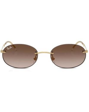 Ray-Ban Oval-Frame Sunglasses - Natural