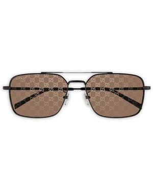 Gucci Gg1957Sa Geometric-Frame Sunglasses - Brown