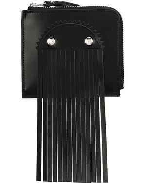 Comme des Garçons Fringe Zip-up Wallet - Black