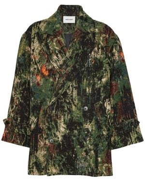 Henrik Vibskov Dimout Jacquard Coat - Green
