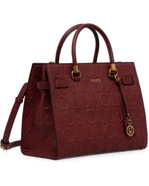 Liu Jo Logo-Embossed Tote Bag - Red