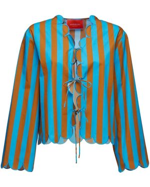 La DoubleJ Vertical-Stripe Jacket - Blue