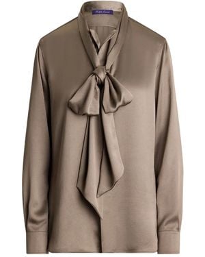 Ralph Lauren Blouse À Détail De Nœud - Brown