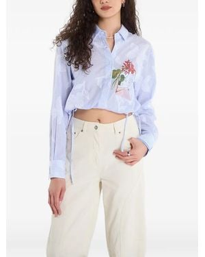 Desigual Chemise À Fleurs - White