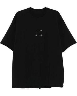Hamza Oversized Ii Eyelet-Detail T-Shirt - Black