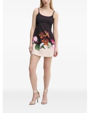 Desigual Floral-Print Skater Dress - Black