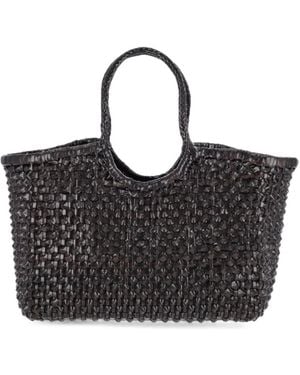 Dragon Diffusion Nantucket Cactus Leather Shoulder Bag - Black