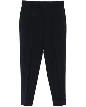 Berwich Cropped Turn-Up Pants - Black