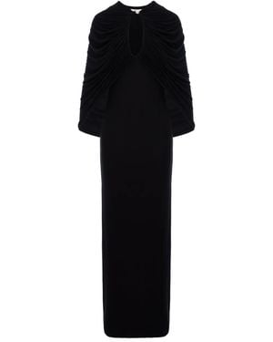 MANURI Kokon Draped-Detail Dress - Black