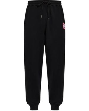 Canada Goose Loon Logo-Patch Drawstring Cotton Track Trousers - Black