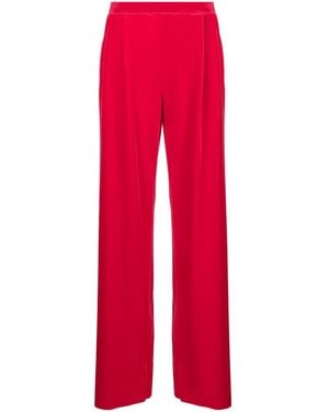 Amazuìn Straight-Leg Velvet Trousers - Red