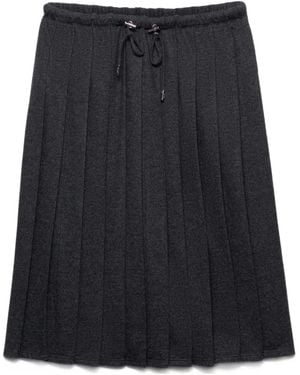 Prada Klassischer Midirock - Schwarz