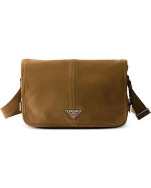 Prada Suede Shoulder Bag - Brown