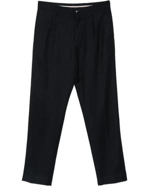 Canali Pleated Wool Pants - Black