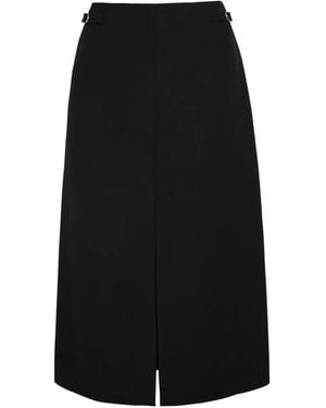 Gabriela Hearst Buckle Slit Midi Skirt - Black