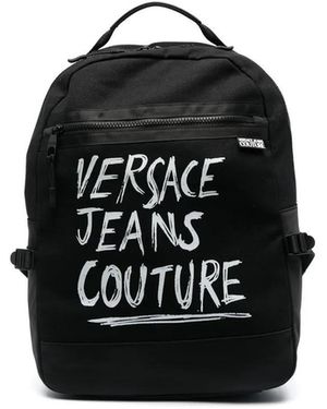 Versace Jeans Couture Graffiti Logo-print Backpack - Black