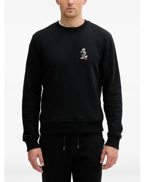 Karl Lagerfeld X Disney Donald Duck Embroidered K Logo Sweatshirt - Black