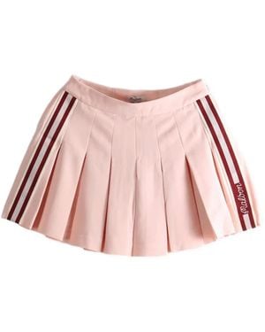 Malbon Golf Esperanza Pleated Side-Stripe Skirt - Pink