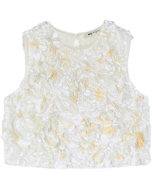 Ports 1961 Flower-Appliqué Top - White