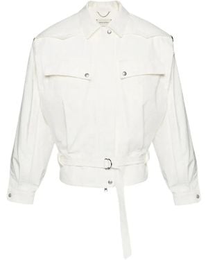 Magda Butrym Belted Bomber Jacket - White