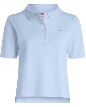 Tommy Hilfiger ロゴ ポロトップ - ブルー