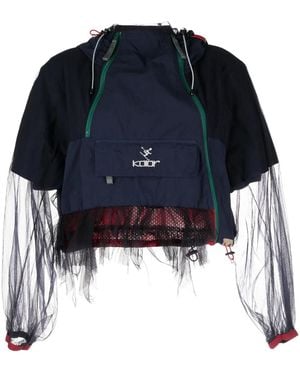 Kolor Jack Met Logoprint En Capuchon - Blauw