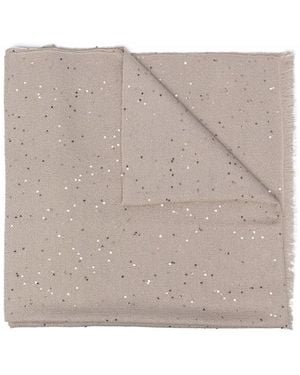 Brunello Cucinelli Cashmere Silk Scarf - Natural