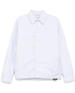 Aspesi Striped Padded Shirt Jacket - White