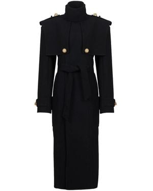 Balmain Trenchcoat Mit Zierknöpfen - Schwarz