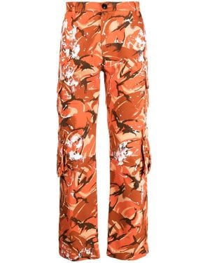 Martine Rose Camouflage-Print Cargo Pants - Orange