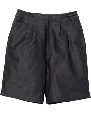 Comme des Garçons Pleated Denim Shorts - Grey