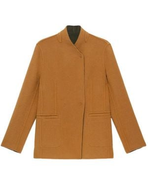 Maliparmi Double-Breasted Reversible Coat - Brown
