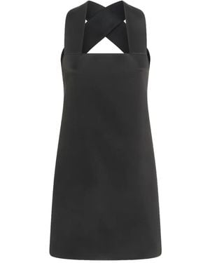 KHAITE Cross-Over Backless Mini Dress - Black