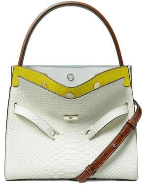 Tory Burch Small Lee Radziwill Double Tote Bag - Metallic