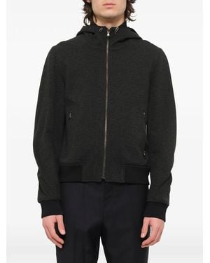 WOOYOUNGMI Hooded Zip-Up Track Jacket - Black