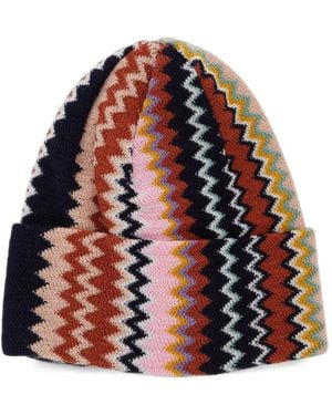 Missoni Zigzag Beanie Hat - Red