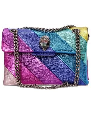 Kurt Geiger Striped Chain-Strap Cross Body Bag - Purple