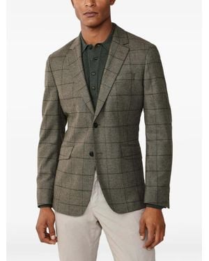 Hackett Ascot Geruite Blazer - Groen