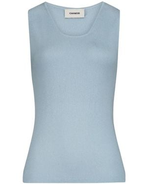 CHAMOIS Fou Scoop-Neck Vest - Blue