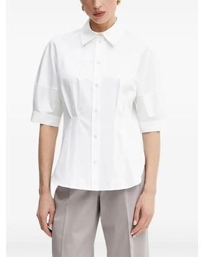 BOSS Button-Front Fitted Shirt - White