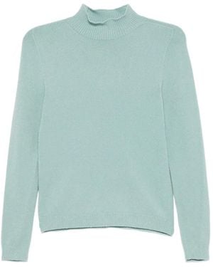 AROVESCIO High-Neck Rib-Trimmed Jumper - Green