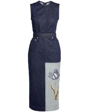 Erdem Floral Cotton Dress - Blue