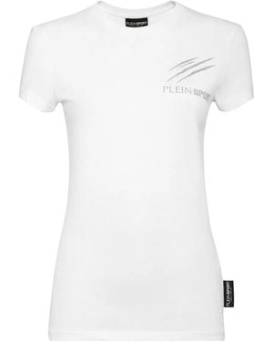 Philipp Plein Logo-Print Cotton T-Shirt - White