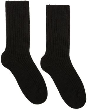 Alanui Ribbed Cashmere Socks - Black