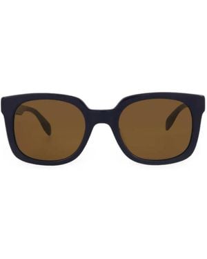 McQueen Mcqueen Graffiti Square-Frame Sunglasses - Black