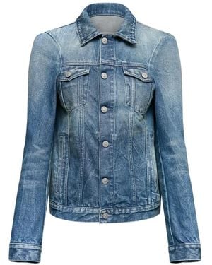 MM6 by Maison Margiela Buttoned Denim Jacket - Blue