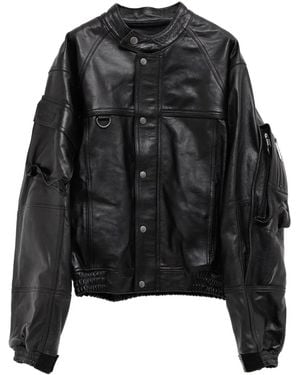 Martine Rose Leather Jacket - Black