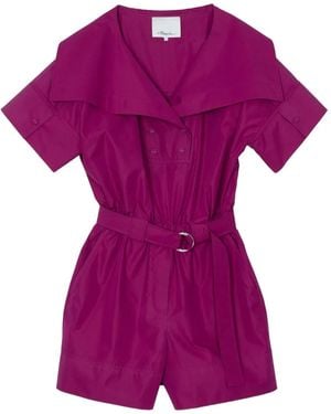 3.1 Phillip Lim Combinaison Ceinturée À Col Large - Violet